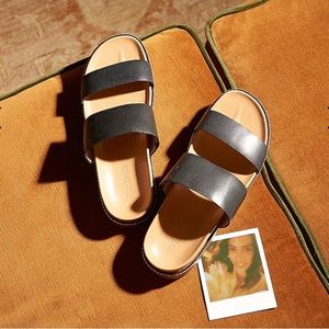 Madewell The Charley Double-Strap Slide Sandal Size 8 EUC